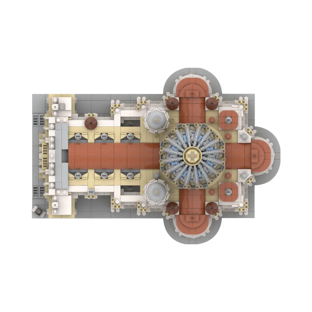 MOC Saint Peter's Basilica 1:800 Building Blocks Catholic Church Roman Historical Center Pantheon Bricks Toy Adult Gift