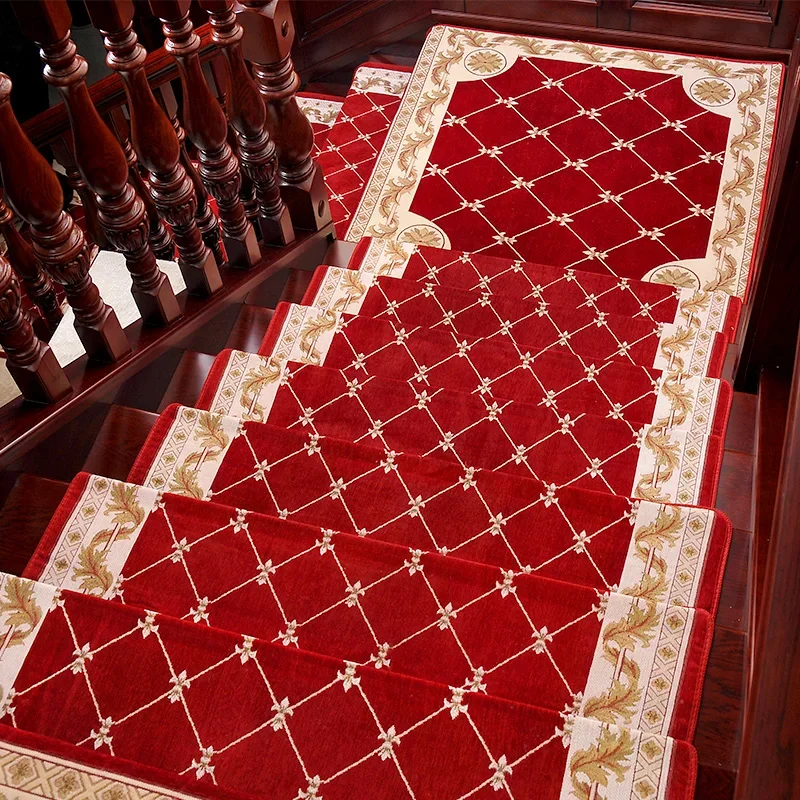 Stair step anti slip mat silicone self-adhesive non adhesive and self-priming household solid wood stair carpet is fully paved a