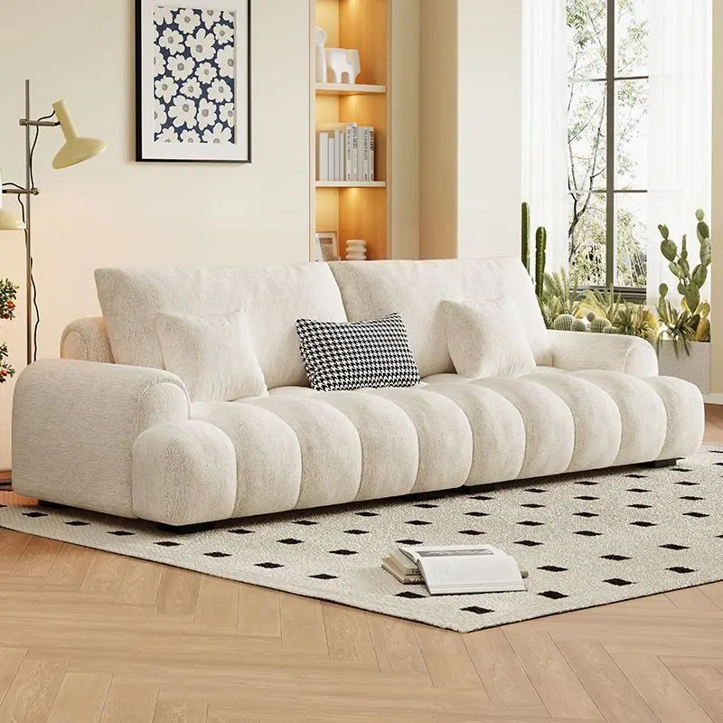 Modern Luxury Living Room Sofas Set Furniture l Shape 2 3 Seater Velvet Compression Vacuum Boneless Indoor Lazy for Sale Design