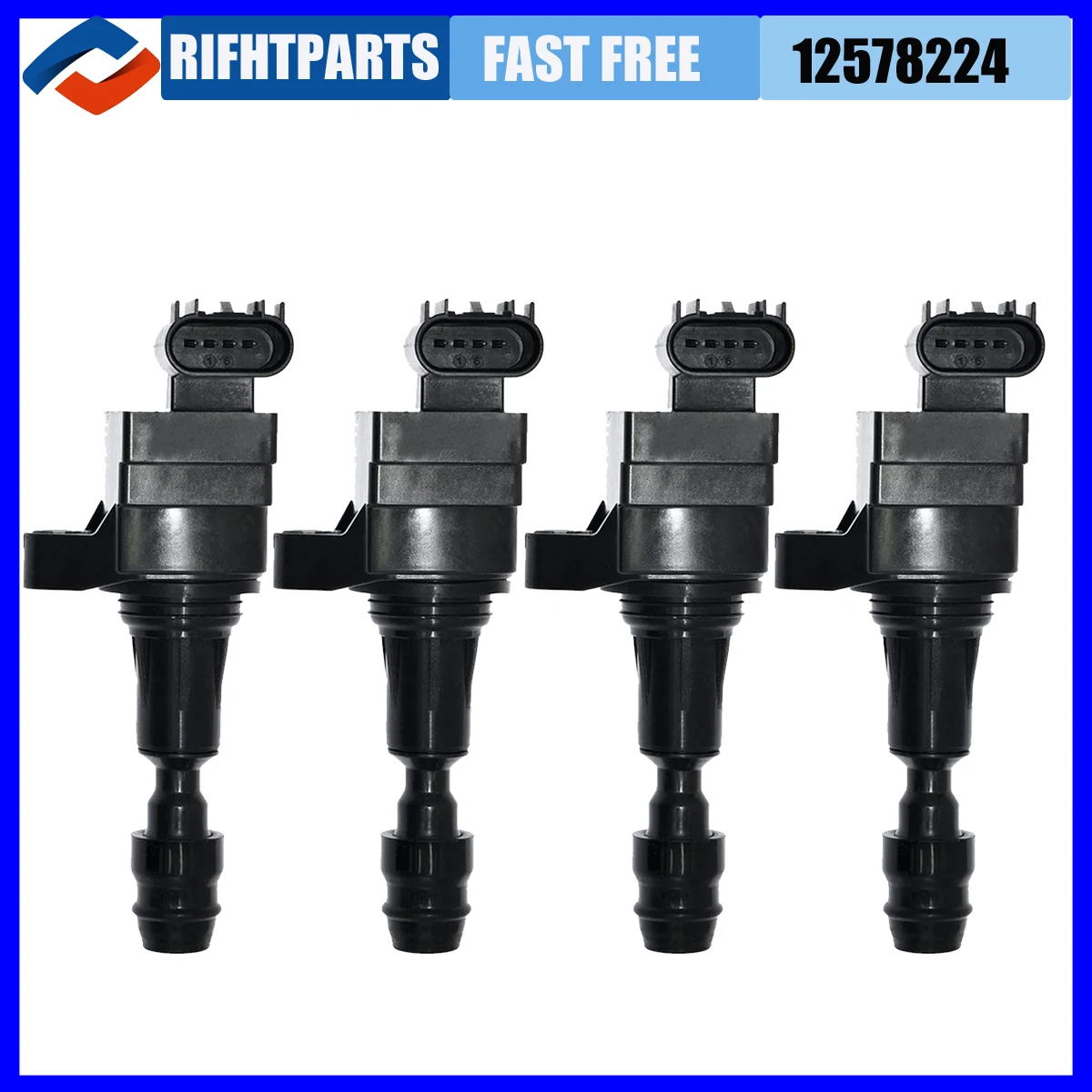 

RIGHTPARTS 12578224 Car Ignition Coil For Buick LaCrosse Regal Chevy Impala Malibu L4 2.0L 2.2L 2.4L 12629646 12638824 UF491