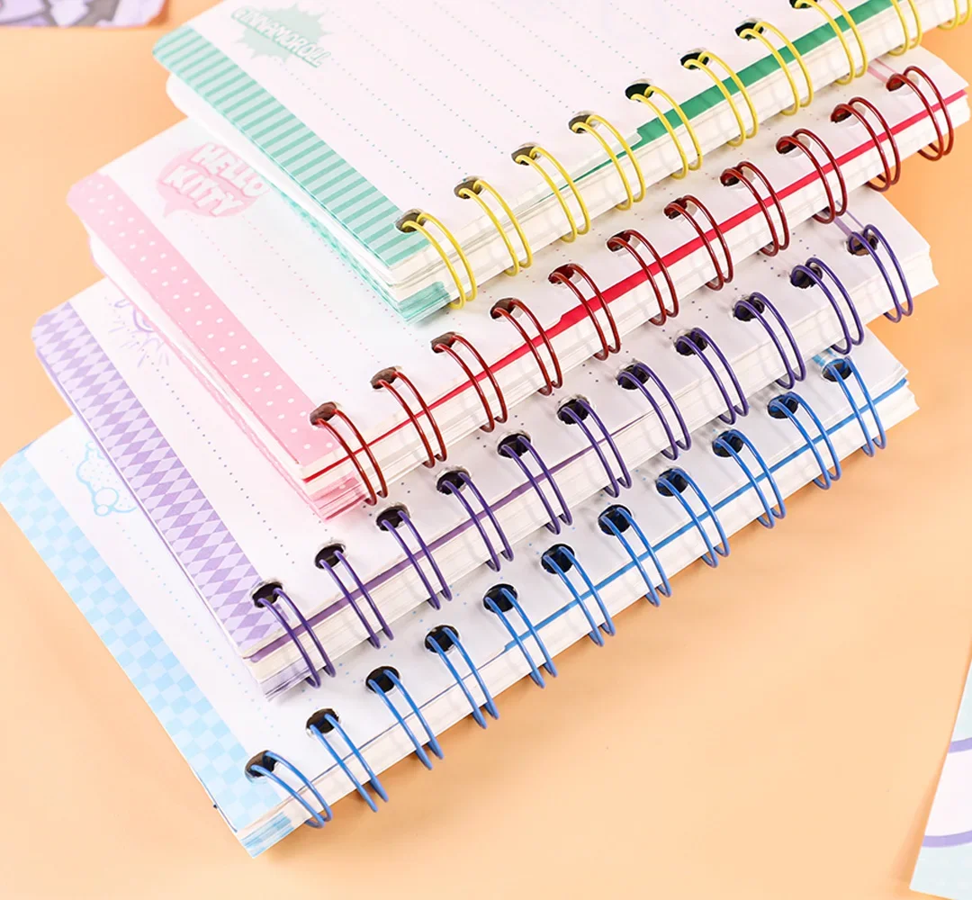 160 Pages A6 Spiral Notebook Kawaii Carton Notepad Daily Weekly Planner Journal Book for Note Taking School Office Stationery