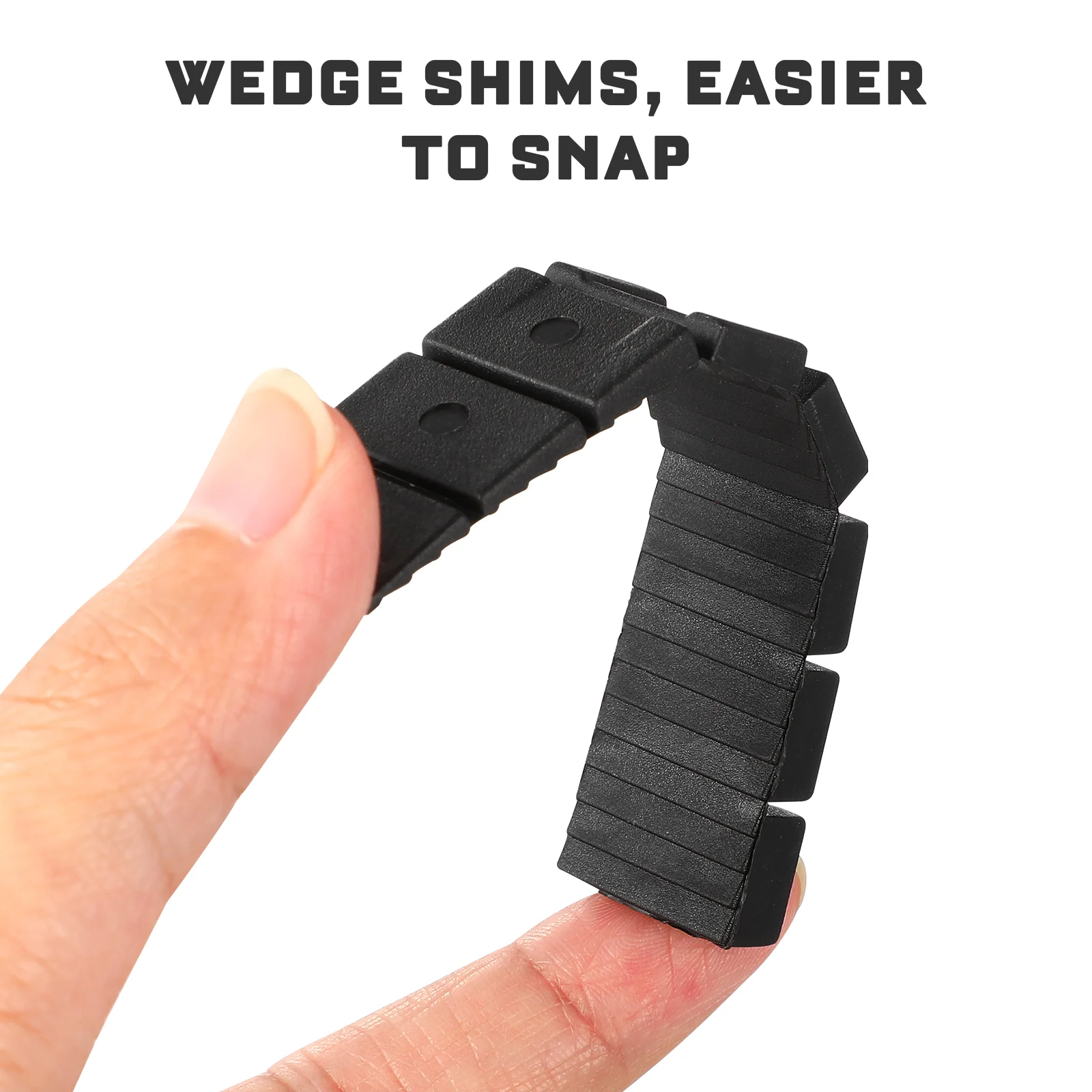 20 Pcs Leveling Wedge Gasket Rubber Furniture Shims Height Adjustment Wedges Black Abs