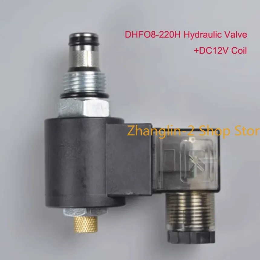 Hydraulic Threaded Cartridge Solenoid Valve 2 Position 2 Way Normally Closed DHF08-220H LSV08-2NCP-M DC12V/DC24V/AC220V 250bar