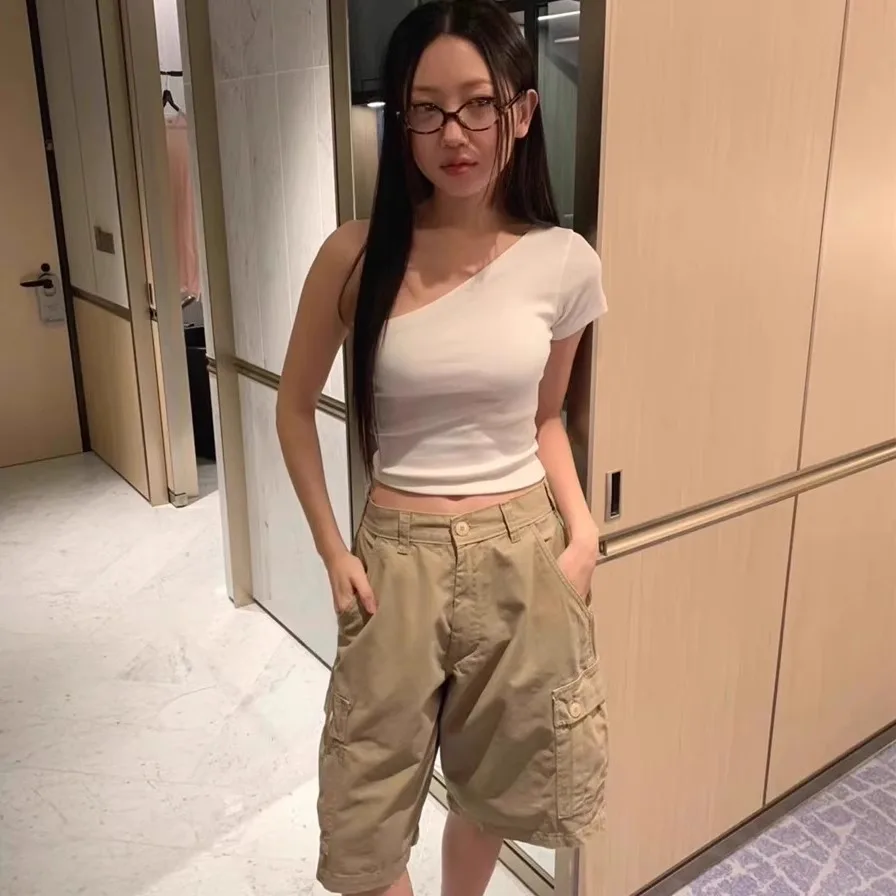 Neutral Sle Workwear Pants Loose Wide Leg Medium Waist Zipper Closure Korean Faion Autumn 2025 Ladies Casual Trousers