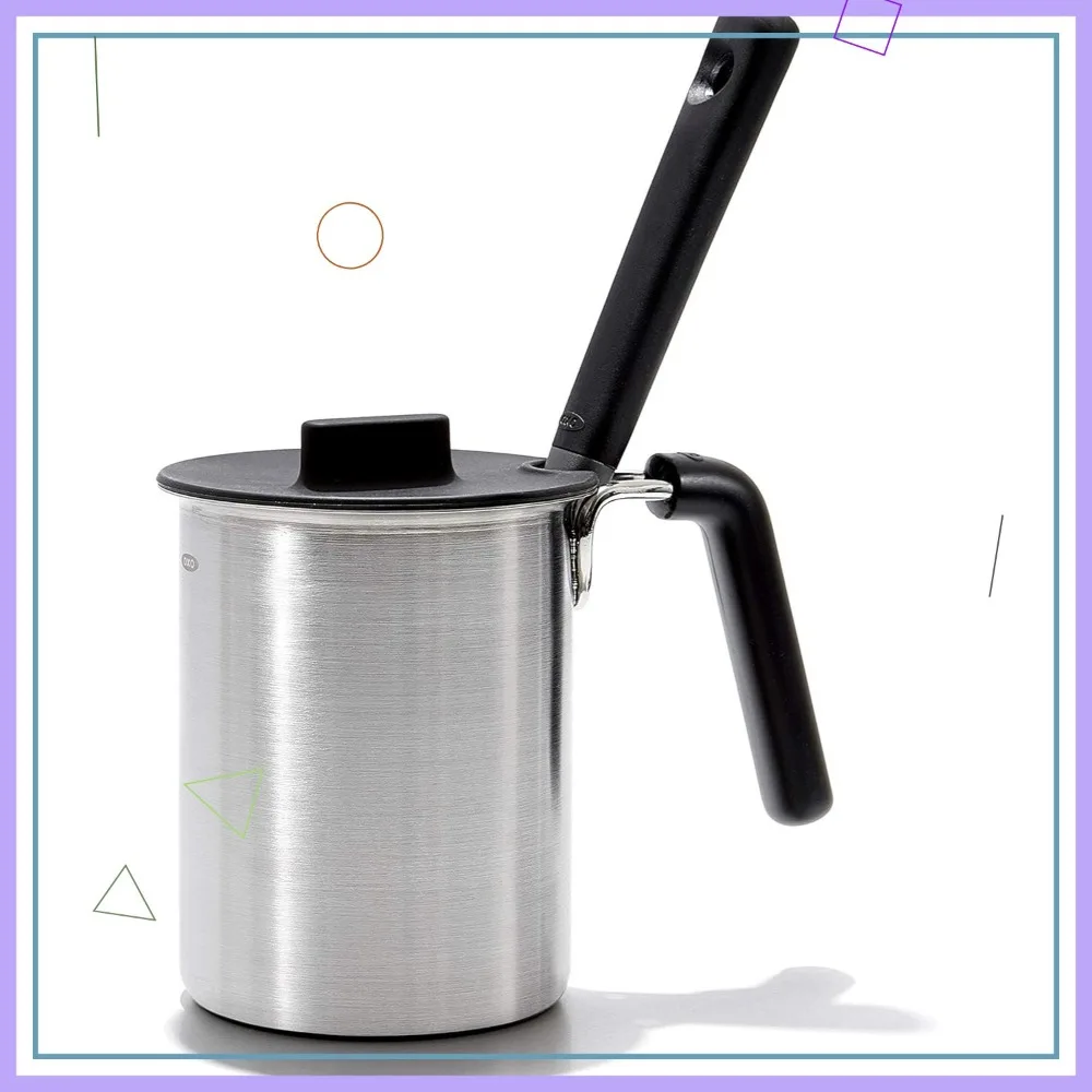 

Premium Grilling Basting Pot with Silicone Brush, 18 oz Capacity, Non-Slip Grip