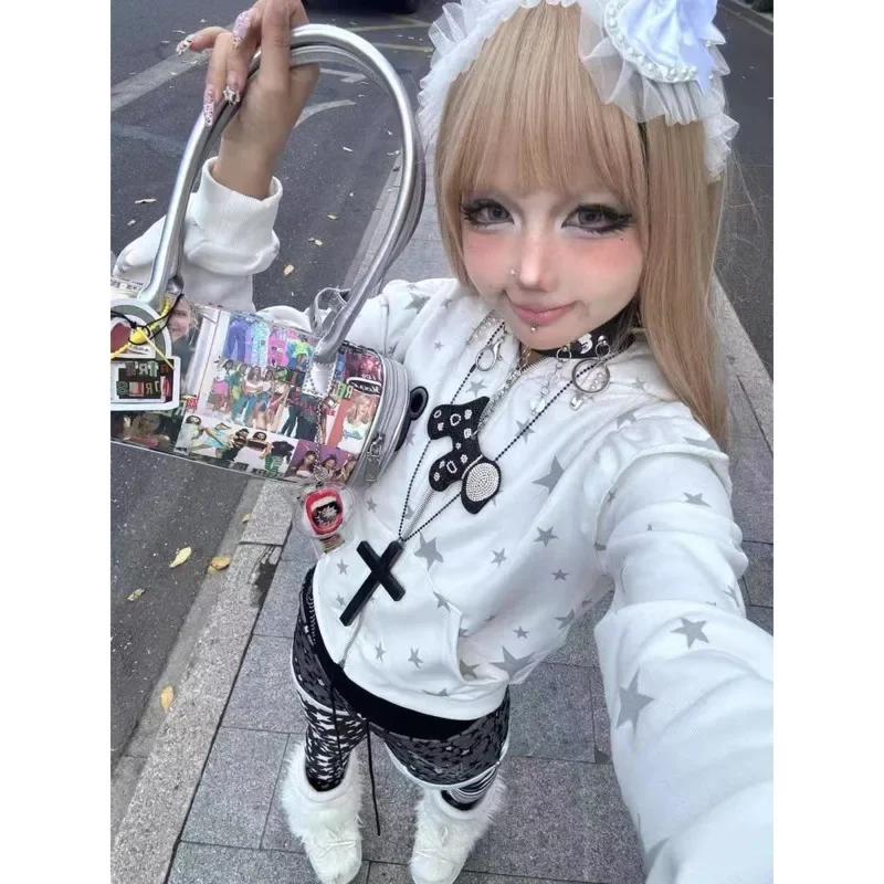 Women's Handbag Y2K Punk Original Full Print European And American Portrait Laser PU Shoulder Bag High Capacity Handbag Gift New