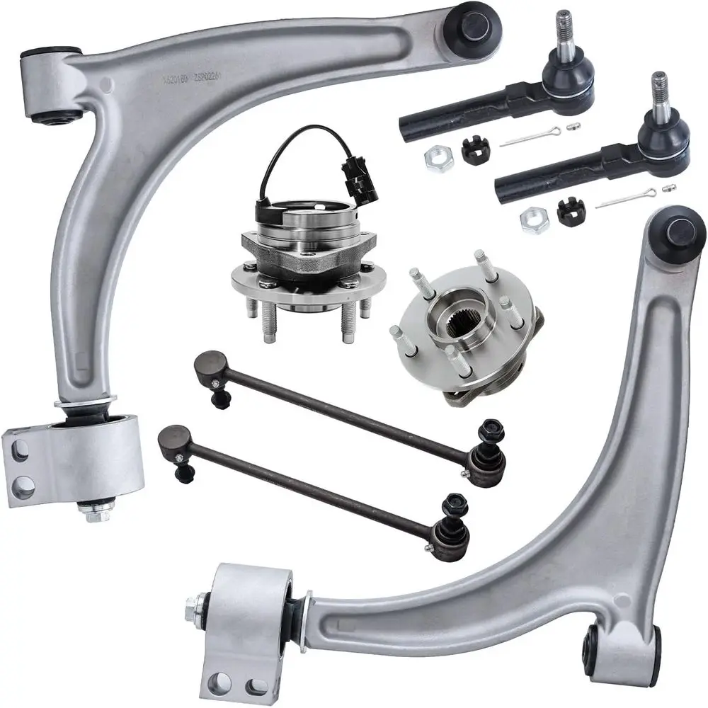 

Комплект из 8 рычагов подвески и ступиц колес для Chevrolet Malibu G6 и Saturn Aura 2004-2012, нижние рычаги подвески с шаровыми опорами и подшипниками колес