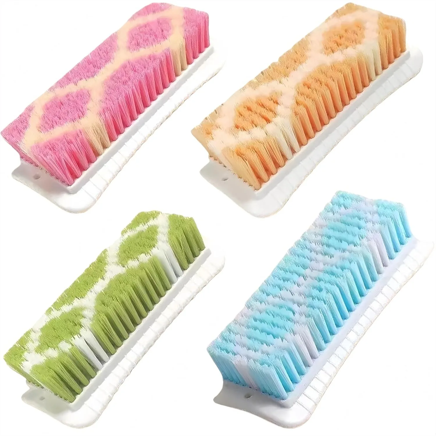 

4 Pack Scrub Brush with Stiff Bristle for Multi-Purpose Cleaning, Heavy Duty for Bathroom Floor Shower Carpet Bathtub Sink