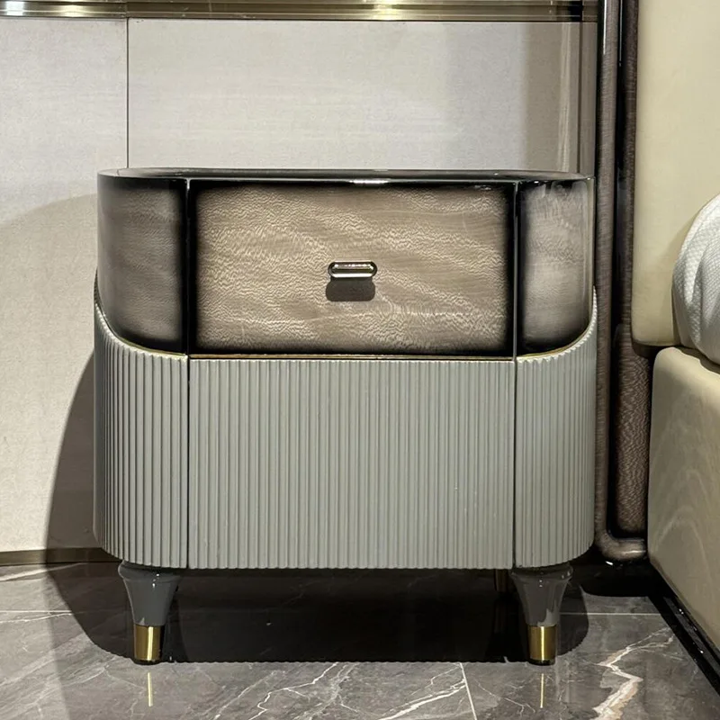 X-S  light luxury creative paint bedside table modern simple Internet celebrity high-end furniture HG