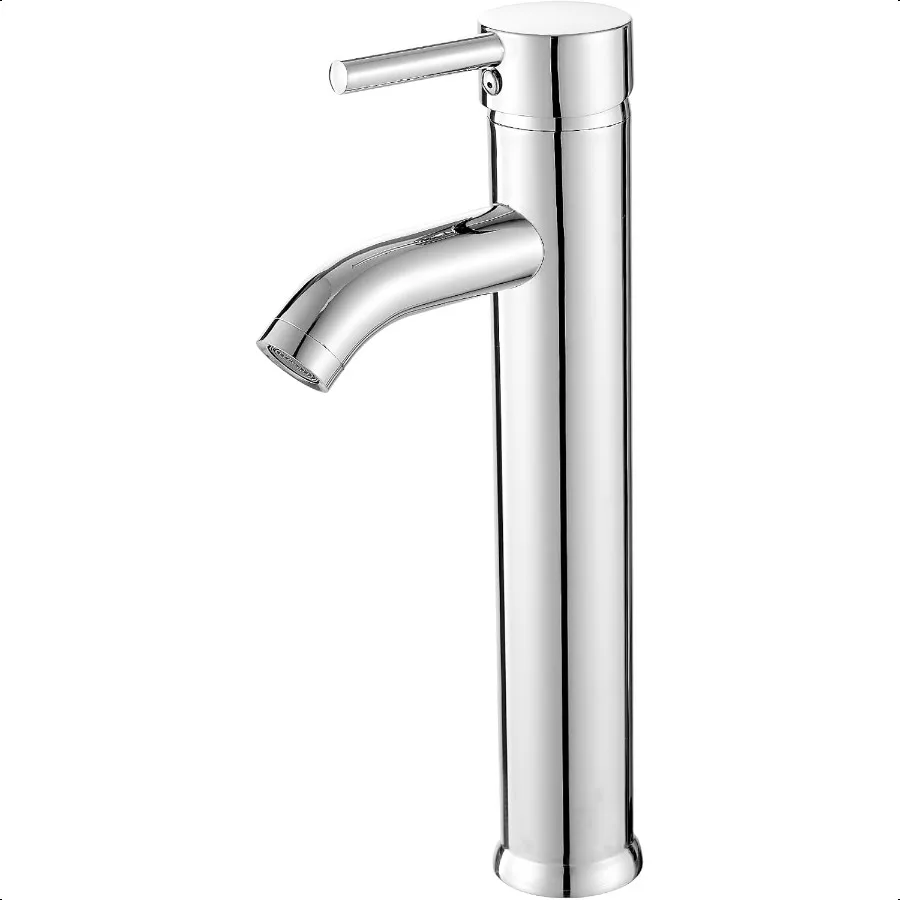

Bathroom Vel Sink Faucet Modern Basin Mixer Tap Chrome Tall body Single Handle One Hole Lavatory Faucet