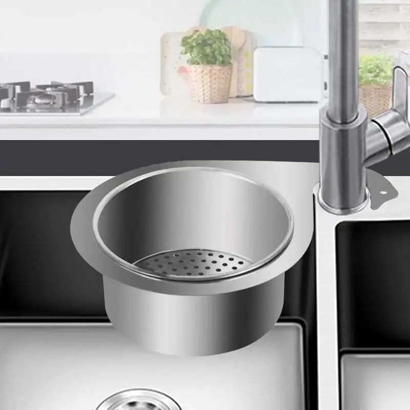 Swan Shape Stainless Steel Swan Sink Strainer Basket Kitchen Sink Garbage Filter Swan Dry And Wet Separation Hook Drain Rack