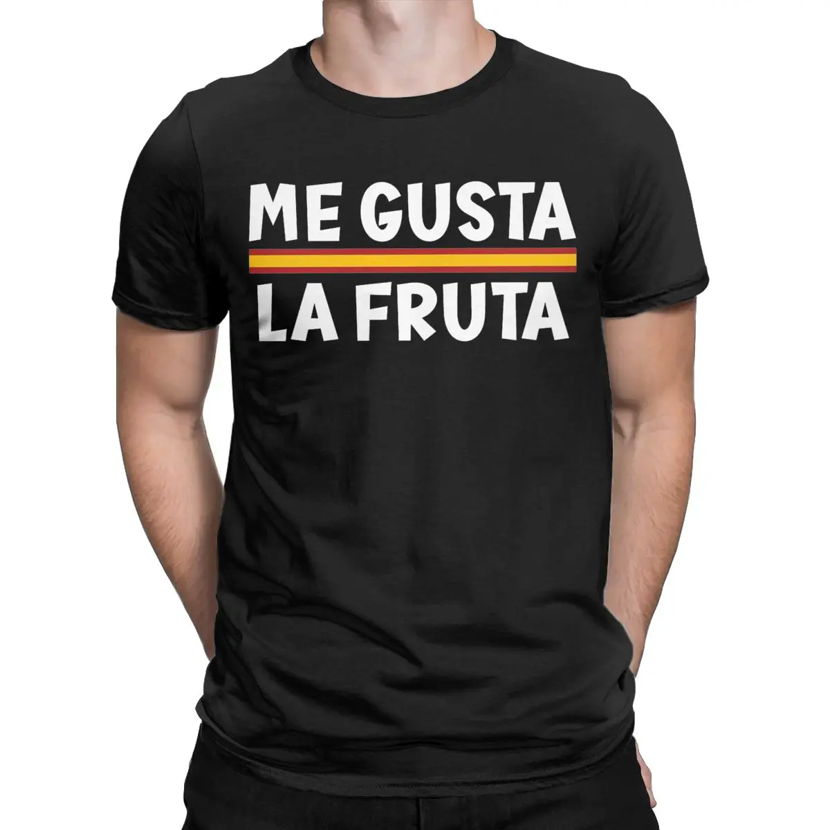 Me Gusta La Fruta I Like Fruits Funny Spanish Meme T-Shirt Men Casual 100% Cotton Tee Shirt Short Sleeve T Shirts New Arrival