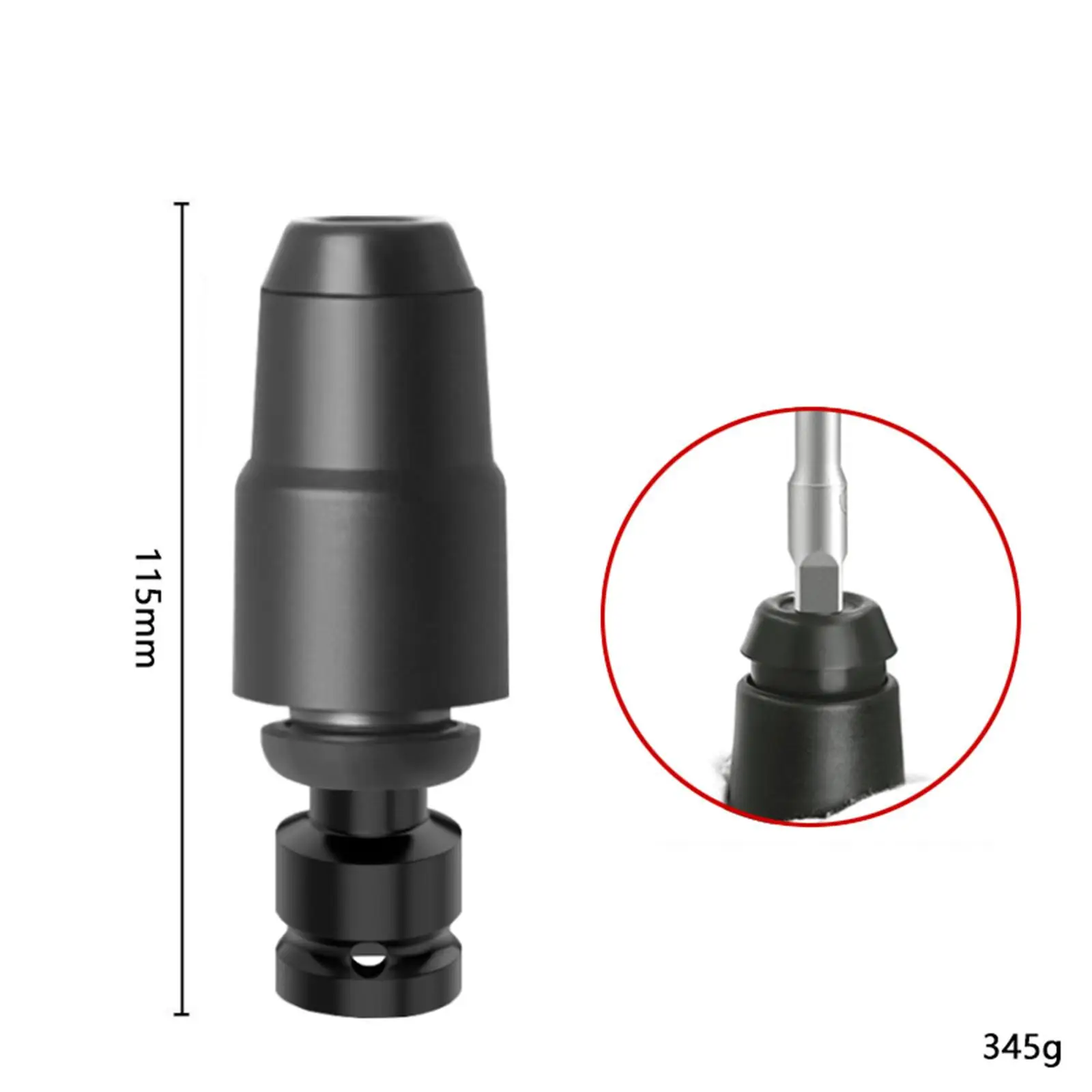 1/2 inch Drill Chuck Adapter Quick Connection Impact Wrench Accessory 1/2 inch Square Drive to Drill Chuck Socket Adapter