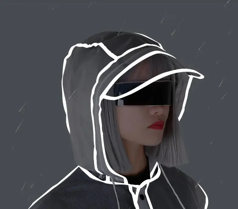 Transparent Raincoat Reflective Strip Plastic Work Night Outdoor Long