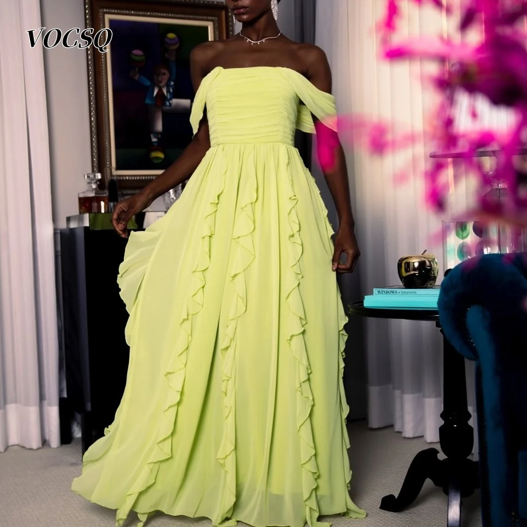 

Летние платья для выпускного вечера для женщин 2025 Шифоновые вечерние платья трапециевидной формы Модное вечернее платье со складками فساتين حف культуры премиálál).