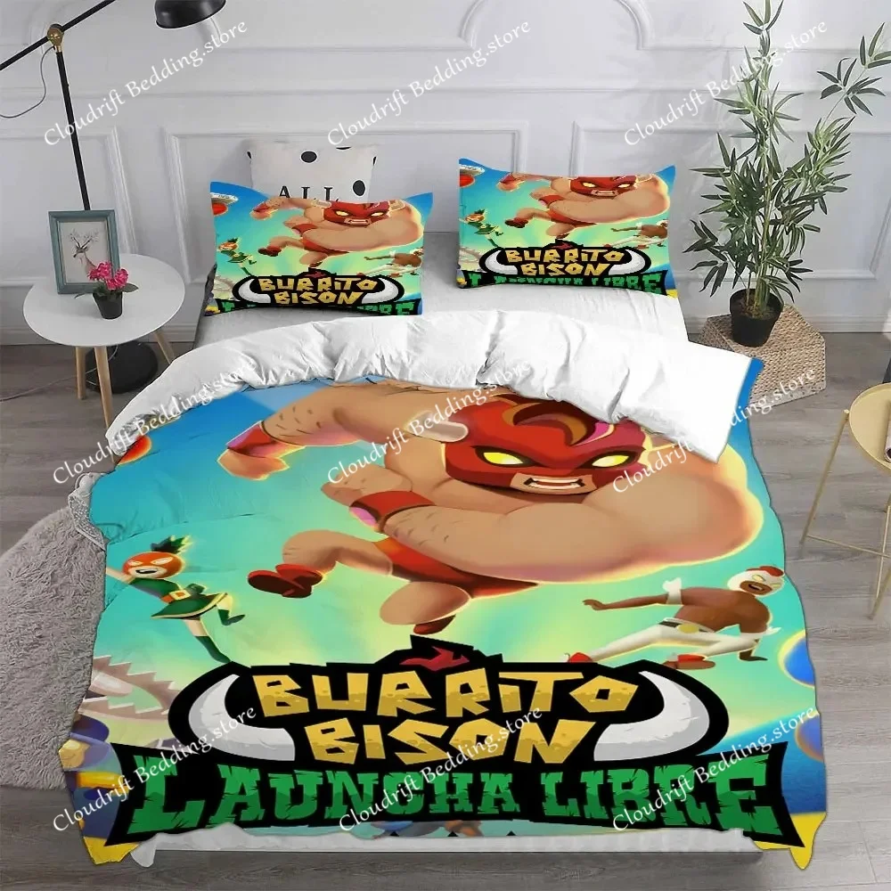 

Game Burrito Bison Bedding Sets Quilt Bed Cover Comforter Duvet Cover Pillow Case Kids Adult Bedroom Decoration