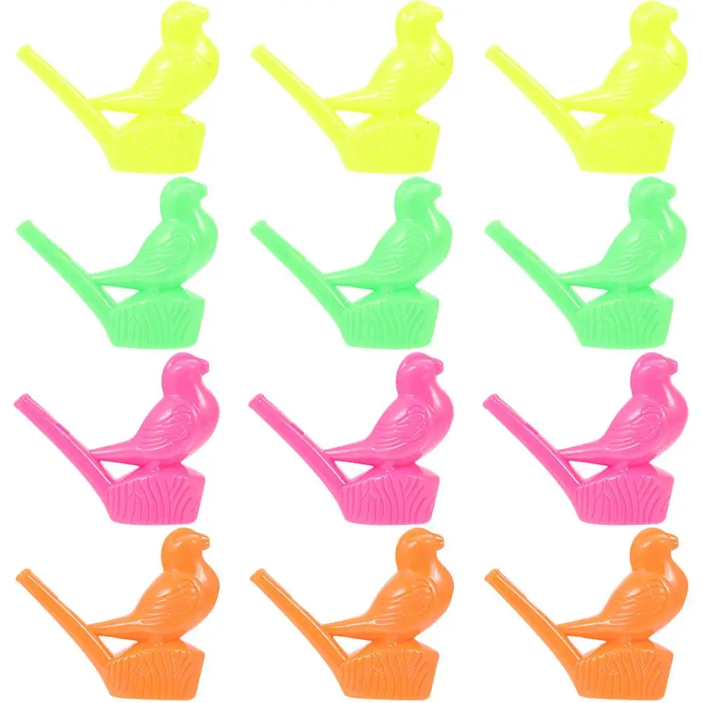 

24 Pcs Bird Whistle Plastic Child Party Toys Smooth Surface Whistle Props Musical Instruments Gifts