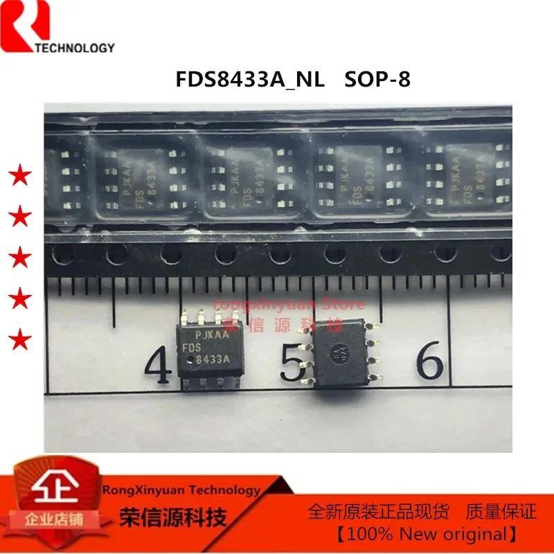 

10 pcs/lot FDS8433A_NL FDS8433A 8433A SOP-8 FDS8433 -20V/-5A Single P-Channel 2.5V Specified MOSFET 100% New original