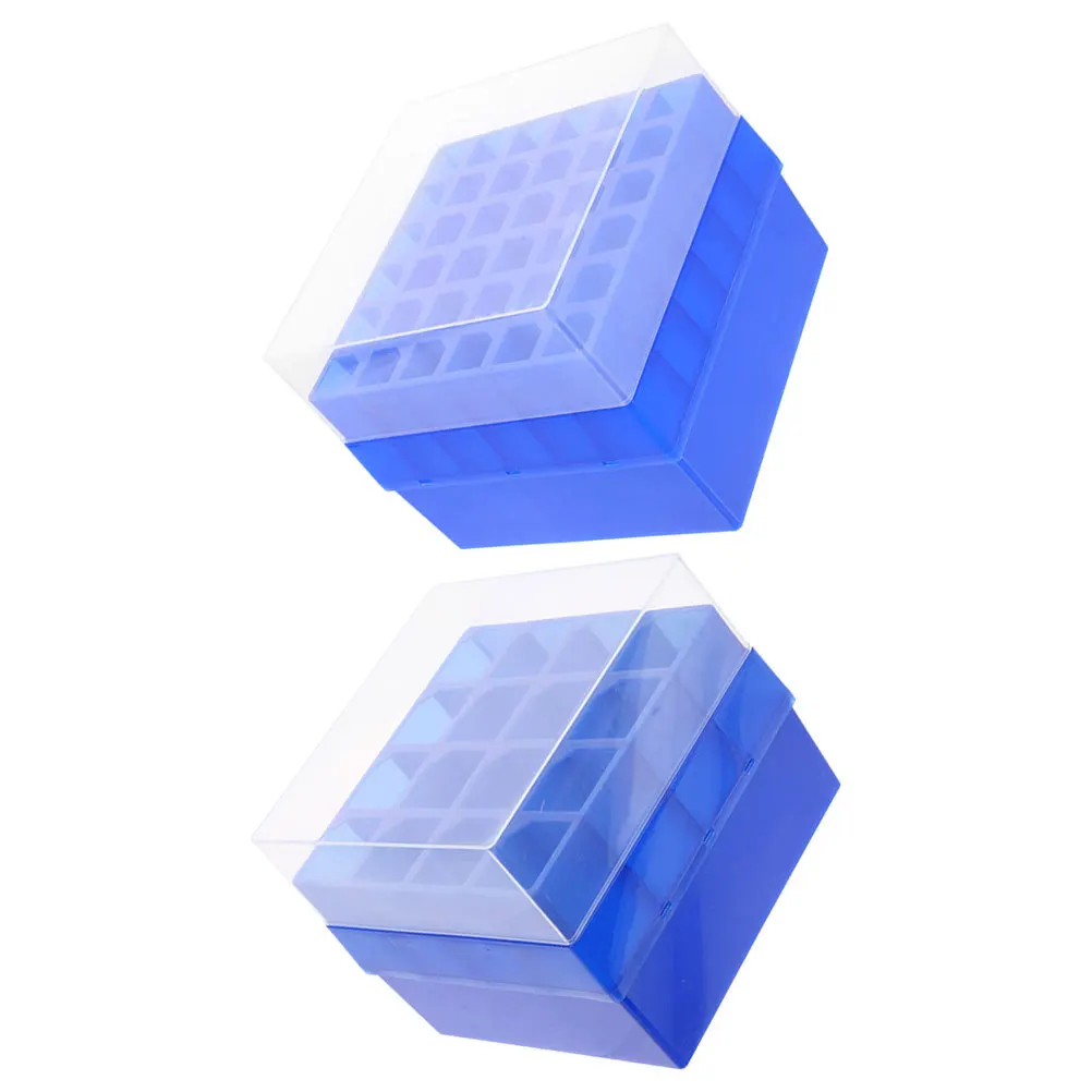 2Pcs Reagenzglas Display Box Halter Wiederverwendbare für Labor Lagerung Organizer Fall Reagenzgläser Box Rohre Boxen