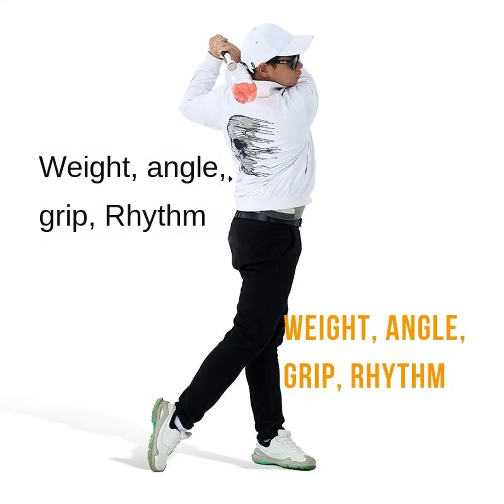 Golf Swing Training Aid Adjustable Weighted Practice Portable Golf Swing Speed Trainer For Men Women Indoor Outdoor Home Gym - view 4