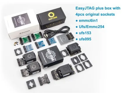 EasyJTAG plus box with 4 pcs original sockets