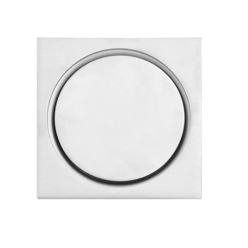 AT19-Stainless Steel Round Floor Drain With Self-Sealing Core-For Kitchen And Bathroom Anti-Odour, Anti-Clog Design