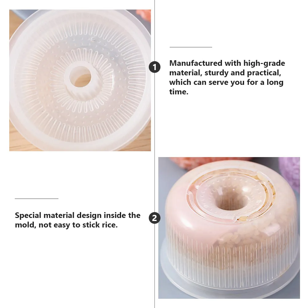 2pcs Donut-Shaped Rice Ball Mold Kit – Easy DIY Onigiri Maker for Home Cooking & Kitchen Gifts