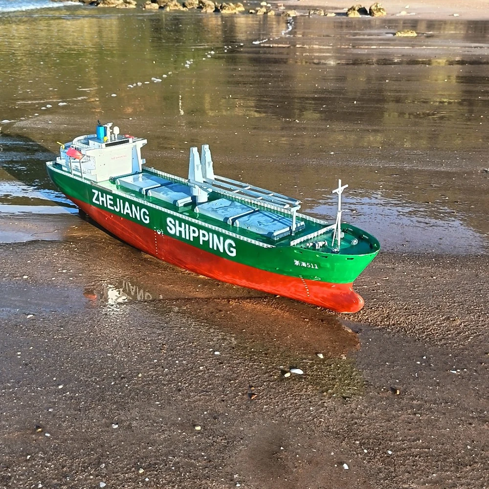 RC Boat 100cm Simulation Remote Control Bulk Cargo Boat 3D Printing RC Boat Model Kit Adult Toy