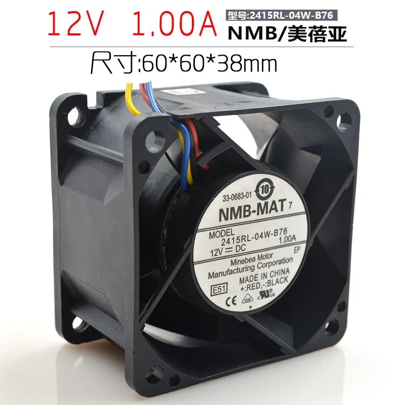 

Rl 2415-04 w - 6038 6 B76 cm cooling fan E51 12 v 1.00 A server