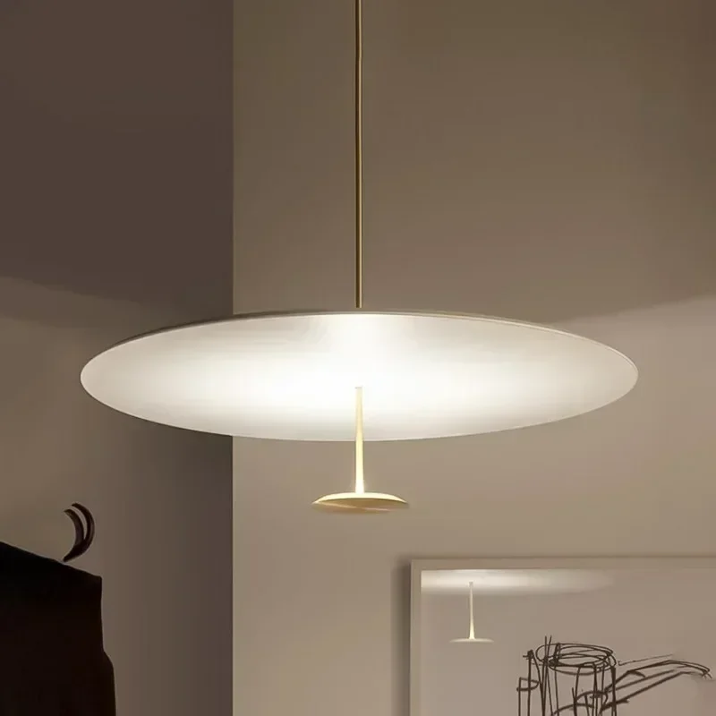 Ultrathin Pendant Lights Minimalist Gold Black Suspension Luminaire Hanging Lamp for Living Room Dinning Table Ring Lights