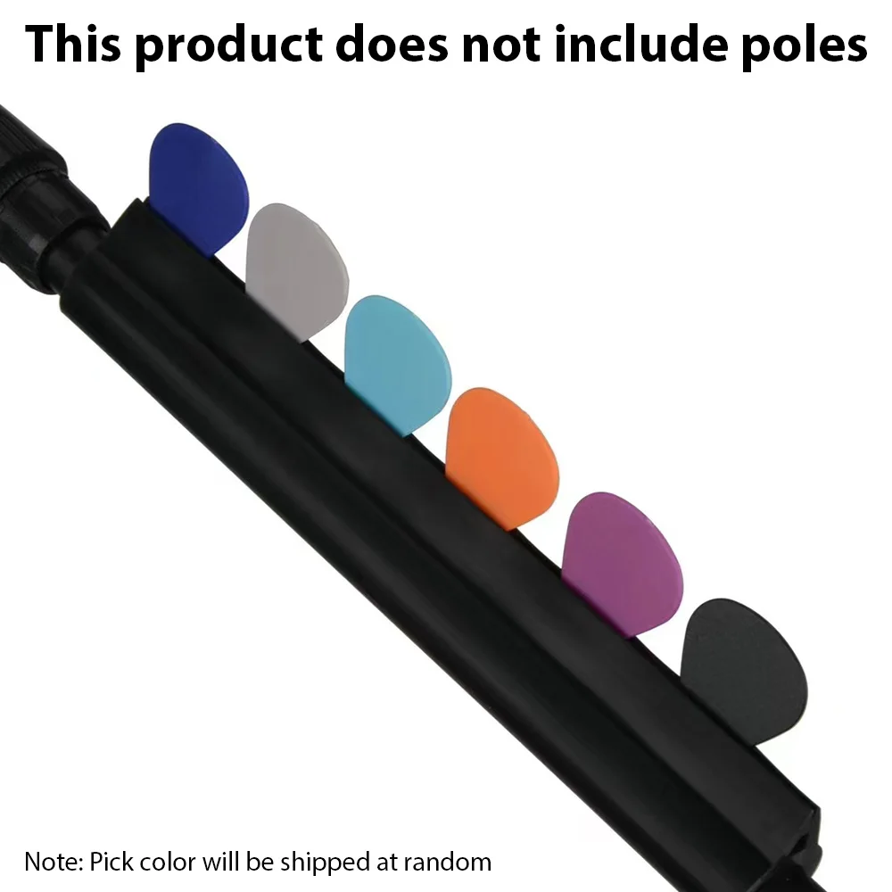 حامل تخزين اختيار الجيتار مع 5 اختيارات من المطاط مشبك مشبك لميكروفون النتيجة حامل قطر 16-19 أنابيب