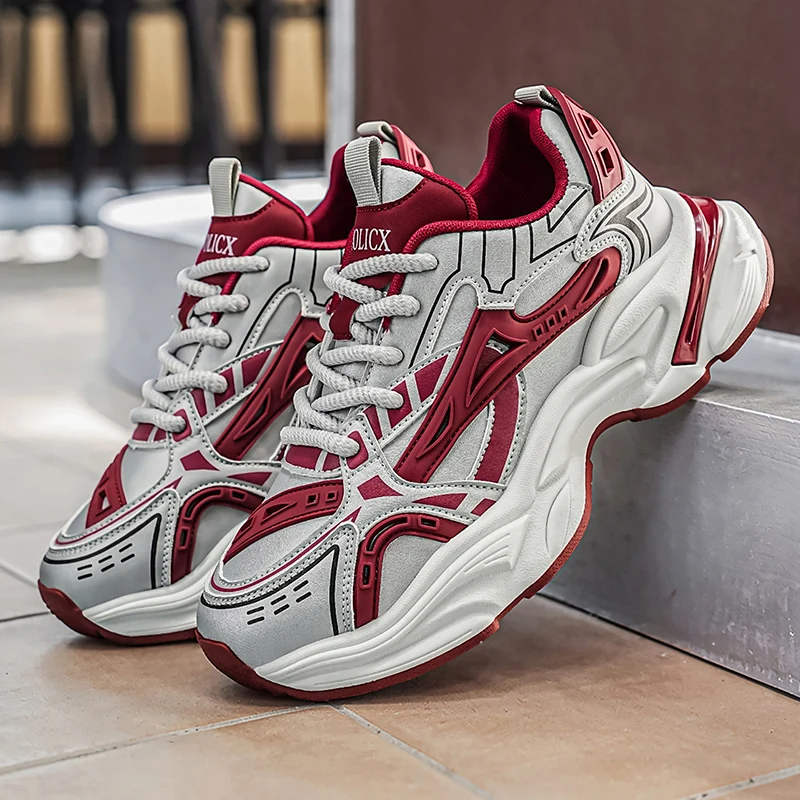 Autumn New Men Casual Sports Shoes Breathable Comfort Heightening Durable for Daily Commute Street Style