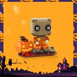 MOC Horror Movie Pumpkin Lantern Doll Model Building Blocks Supernatural Halloween Trick'r Treat Action Figure Brick Toy  Gift