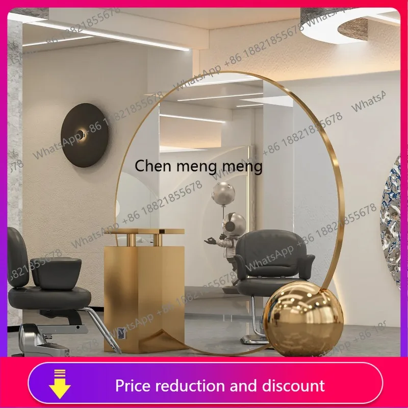 

New model, barber shop mirror hair salon, special hair salon with cabinet perm and dyeing area, hair cutting mirror floor