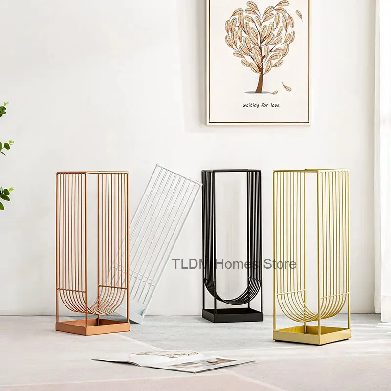 Holder Luxury Umbrella Stand Portable Storage Umbrella Bucket Stand Home Metal Gold Entrance Iron Simple Paraguero Rain