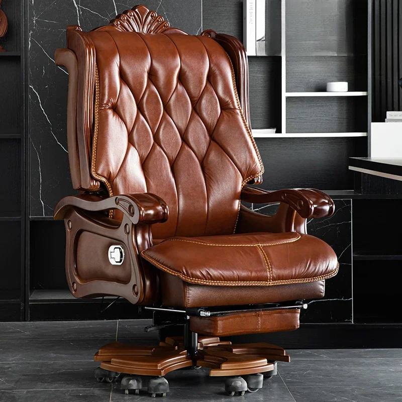 Massage Recliner Office Chair Rolling Meditation Computer Leather Office Chair Bedroom Silla De Escritorio Salon Furniture