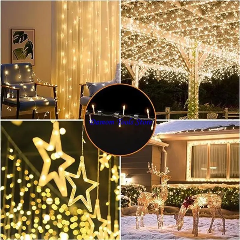 57BE Upgraded Outdoor Hooks for Christmas Lights Set of 50 Gutter Clips Metal Hangers for Christmas Light Arrangement Durable