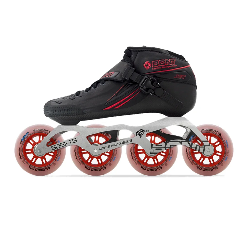 BONT Jet 2PT 165mm Kids' Inline Skates Professional Speed Boots Full Package Carbon Professional Skating Shoes for Children