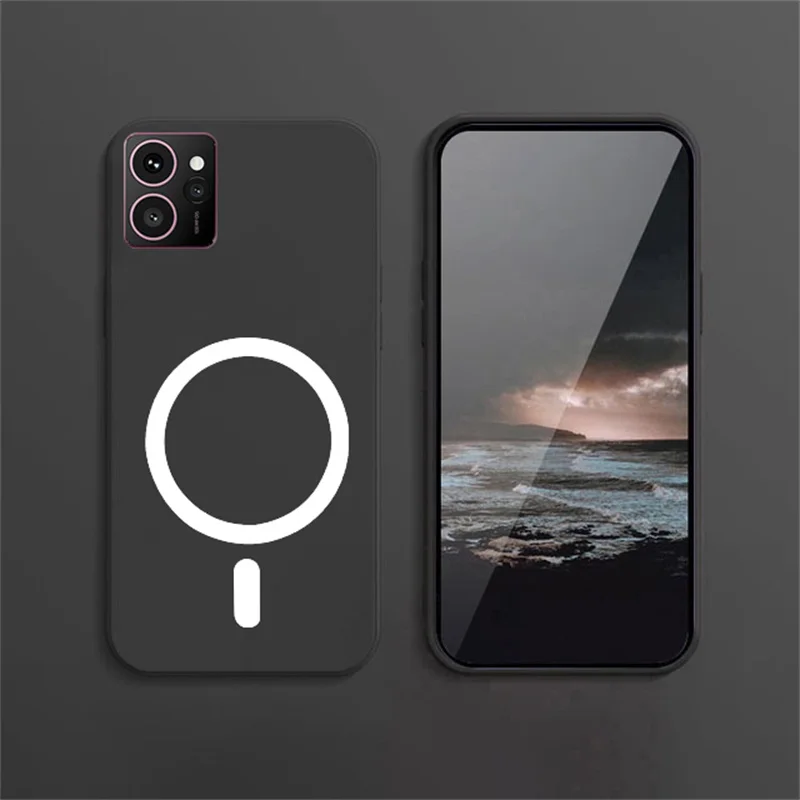 For HMD Skyline TA-1688 TA-1600 Tomcat Case Black Matte Soft TPU Protective Cover With Wireless Charging Sticker