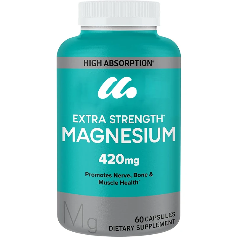 

Magnesium capsules, high absorption magnesium supplements, extra strength, bone and muscle health supplements