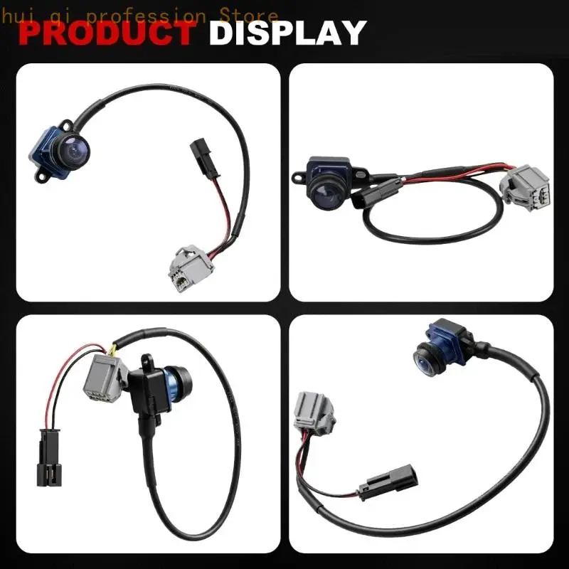 Rear View Backup Camera with Adapter Harness and Lens Cover, 56054158AB Rear Mount Camera for Reversing Assistance, 170 Degree