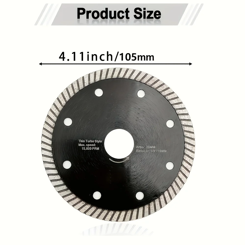 Super Thin Diamond Turbo Blade  4 Inch Cutting Porcelain Ceramic Tile Granite Dia 105mm