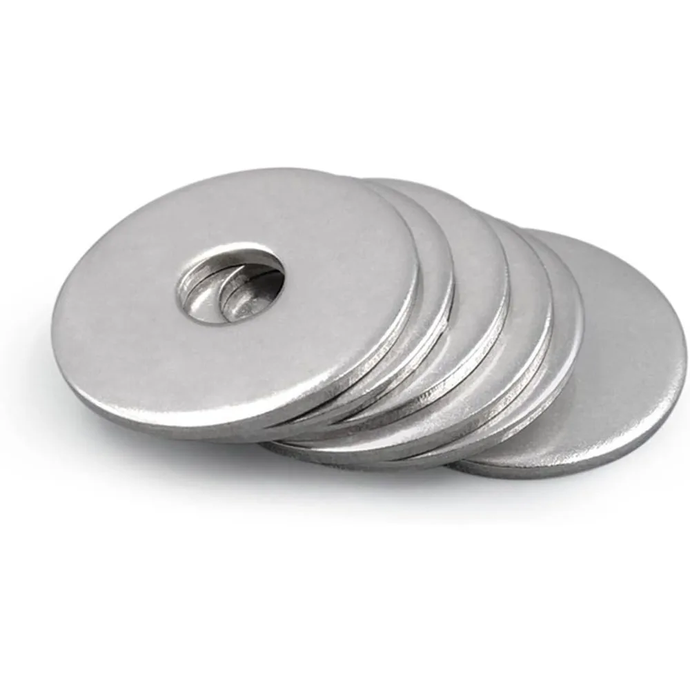 100PCS M3/ M4/ M5/ M6/ M8-M10 Large Flat Washer 304 Stainless Steel Big Metal Gasket Meson Plain Washers Din9021