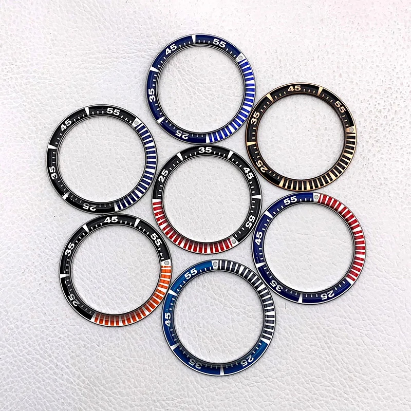 Anel de inserção de moldura de resina mod 41*32mm, serve para série samurai water ghost srpf79k1 lx snr025, caixa de relógio, peças de reposição