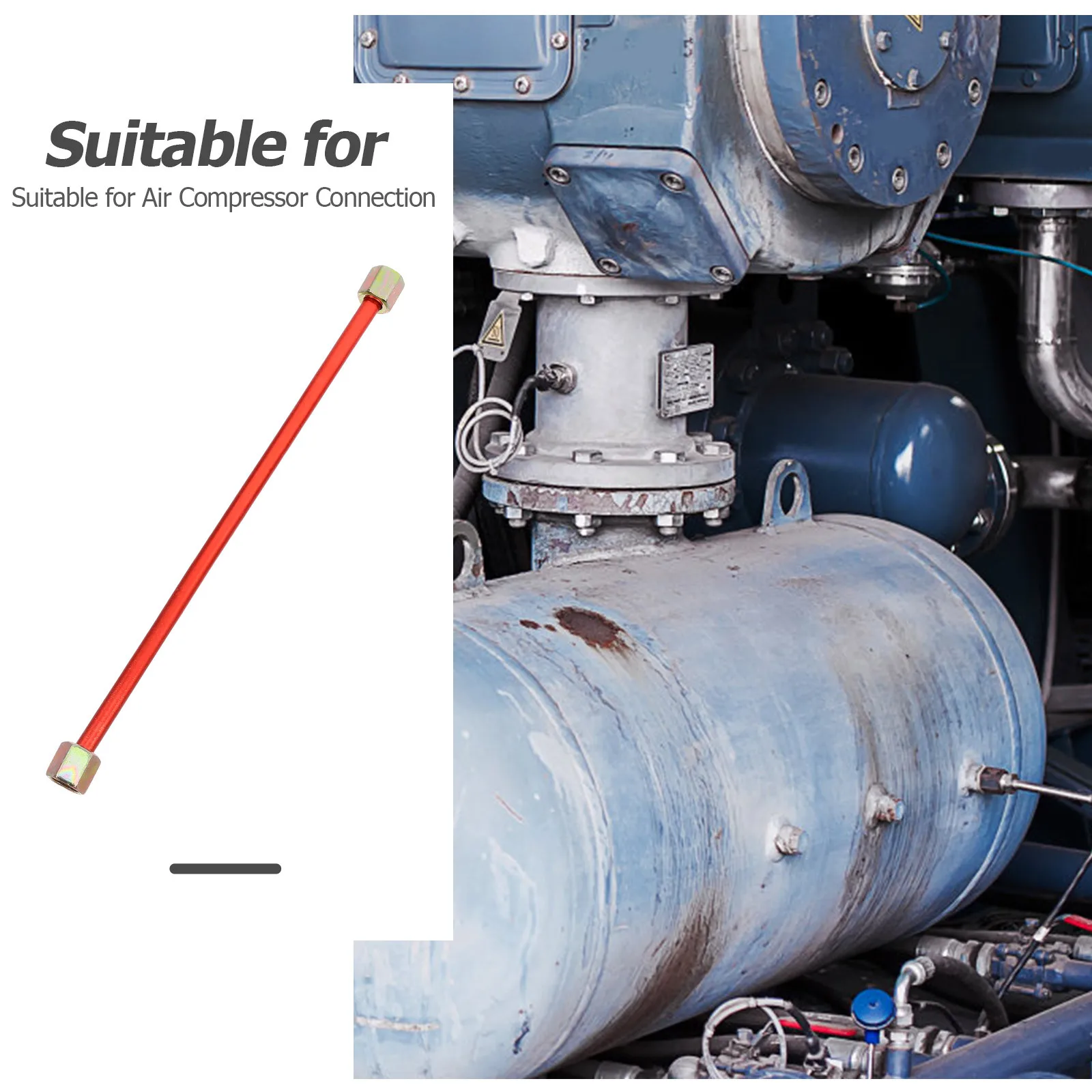 

Air Compressor Connection Pipe Easy Install Stable Sealed Hose Replacement Tube Pneumatic Fitting Air Compressor Accessories