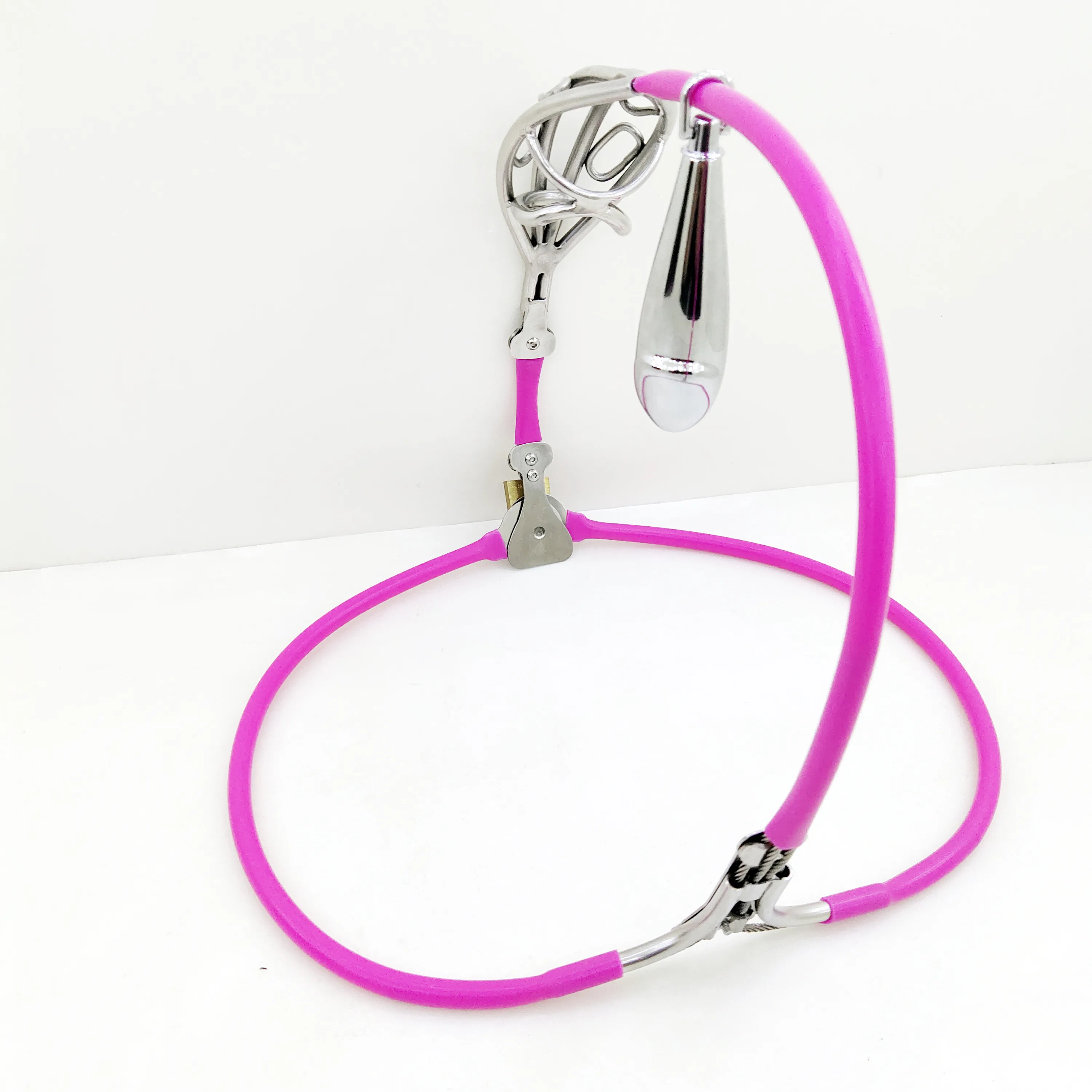 Stainless Steel Male Invisible Hollow Chastity Belt Strap on Cock Cage Lockable Panties BDSM Bondage Penis Restraint Device