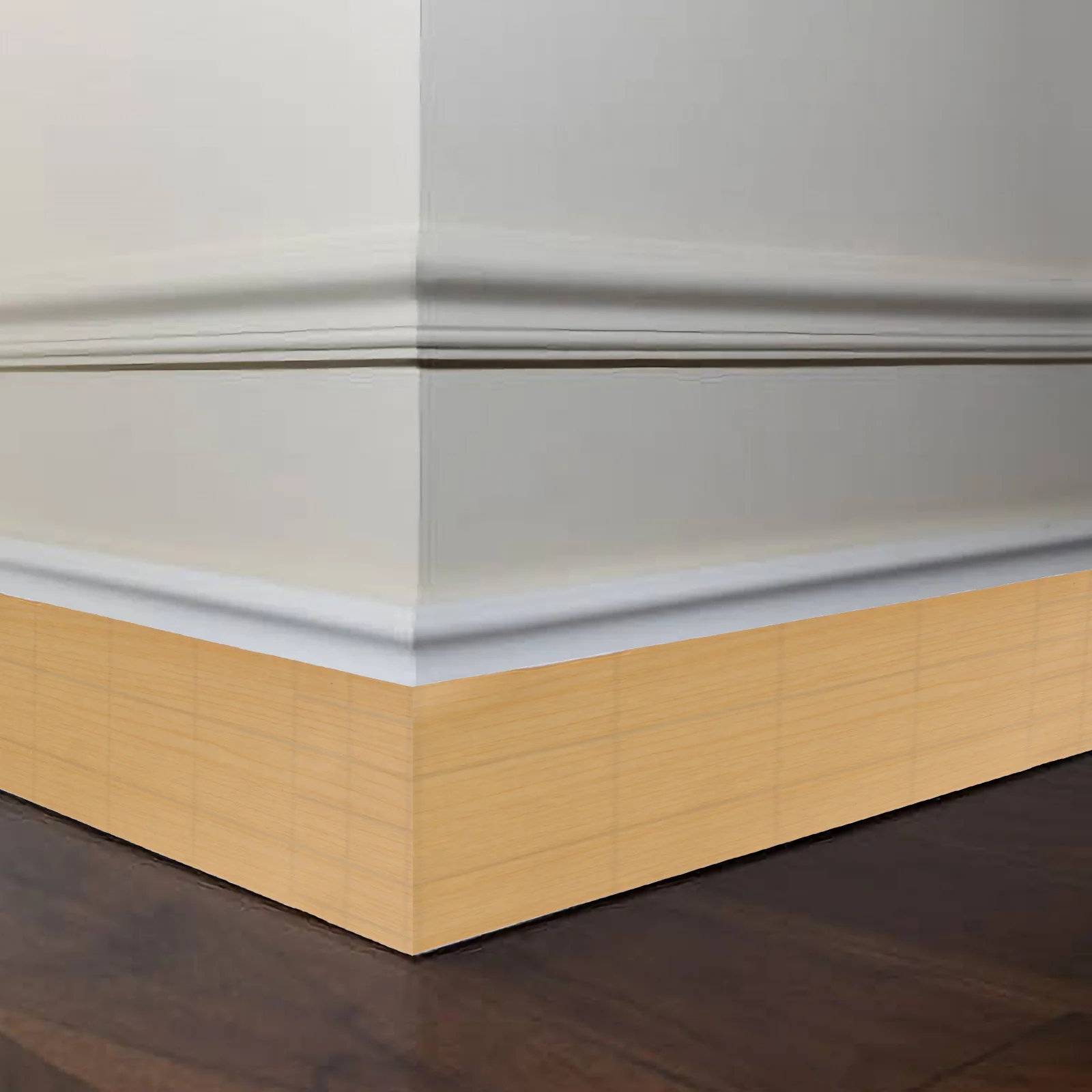 

Self-Adhesive Baseboard Trim Background Wall Sticker Floor Corner PVC Flexible Skirting Board Decorative Molding Strip