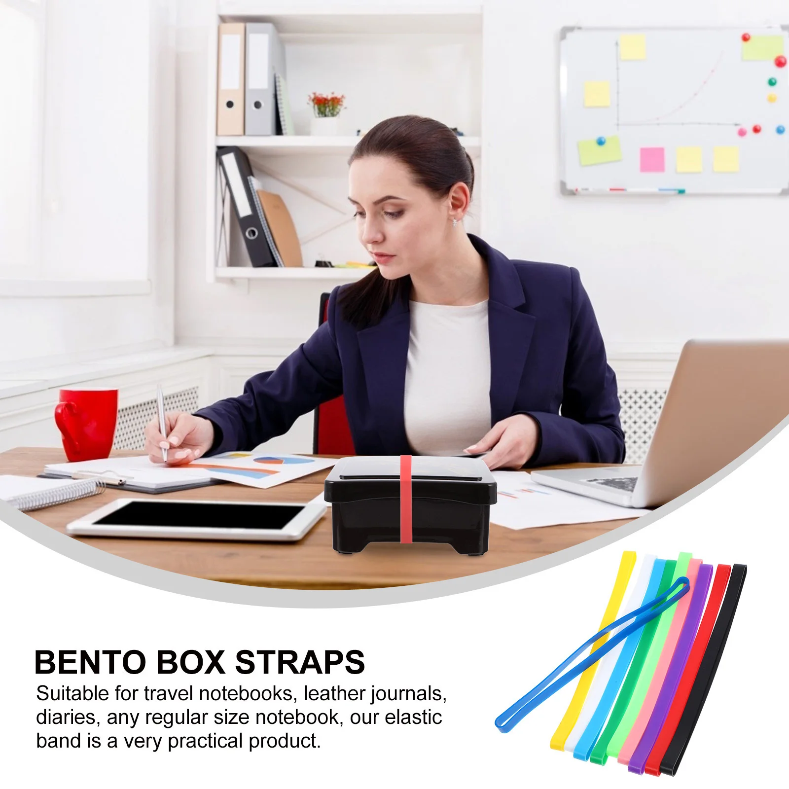 

10Pcs Colorful Elastic Bands Strong Journal Strap for Travel Notebook Scrapbook Planner Wraps Office Accessories