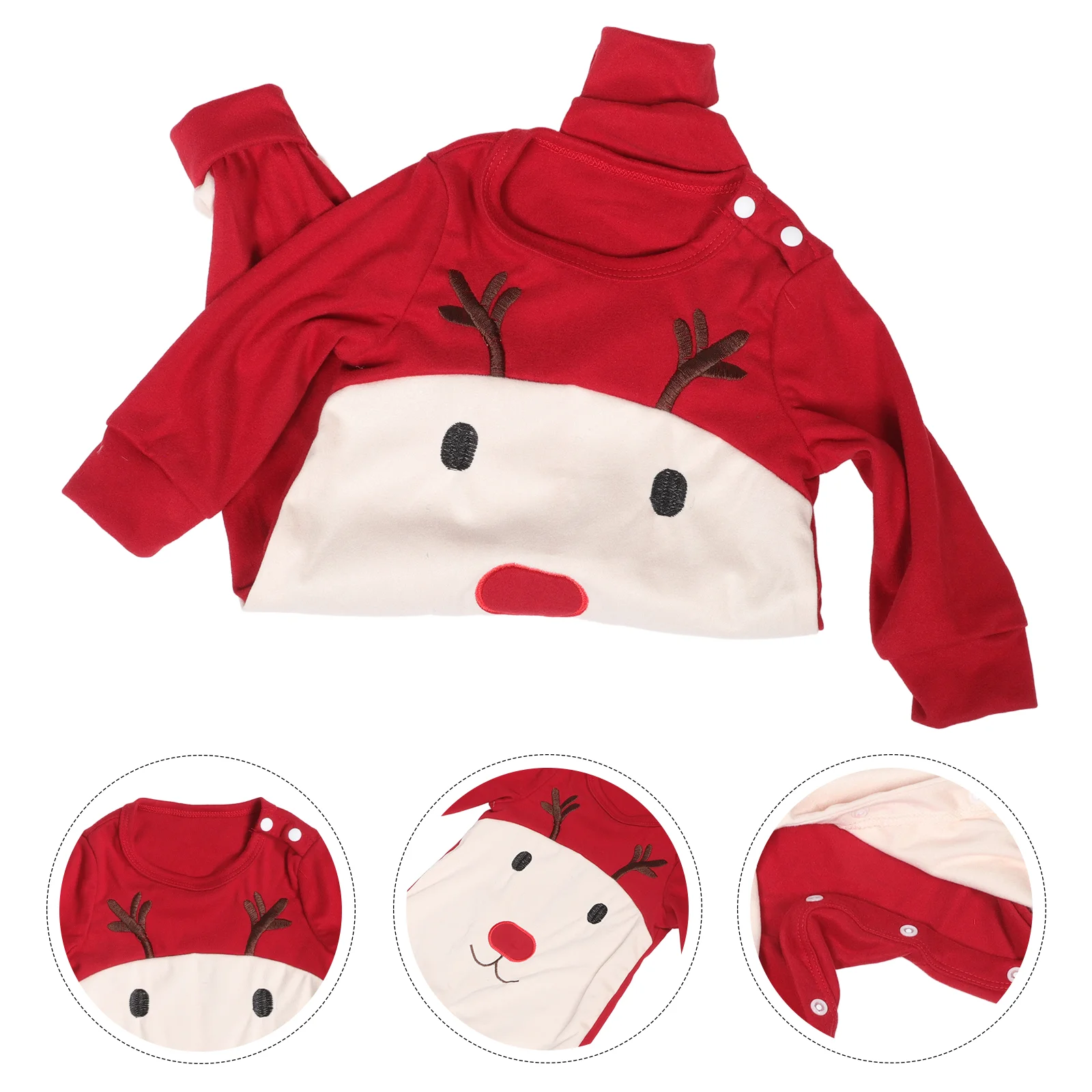 

Christmas Baby Clothes Infant One-piece Romper Newborn Long Sleeve Elk Outfit Set Toddler