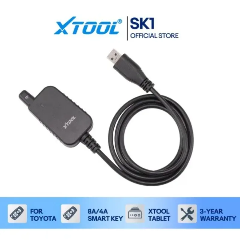 أحدث XTOOL AnyToyo SK1 لـ T-o-y-o-t-a 8A/4A رمز دبوس برمجة المفاتيح الذكية يعمل مع X100 PAD2 X100 PAD3 A80 KC501